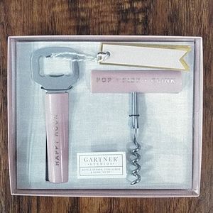 Pink Bottle Opener and Corkscrew Gift Set